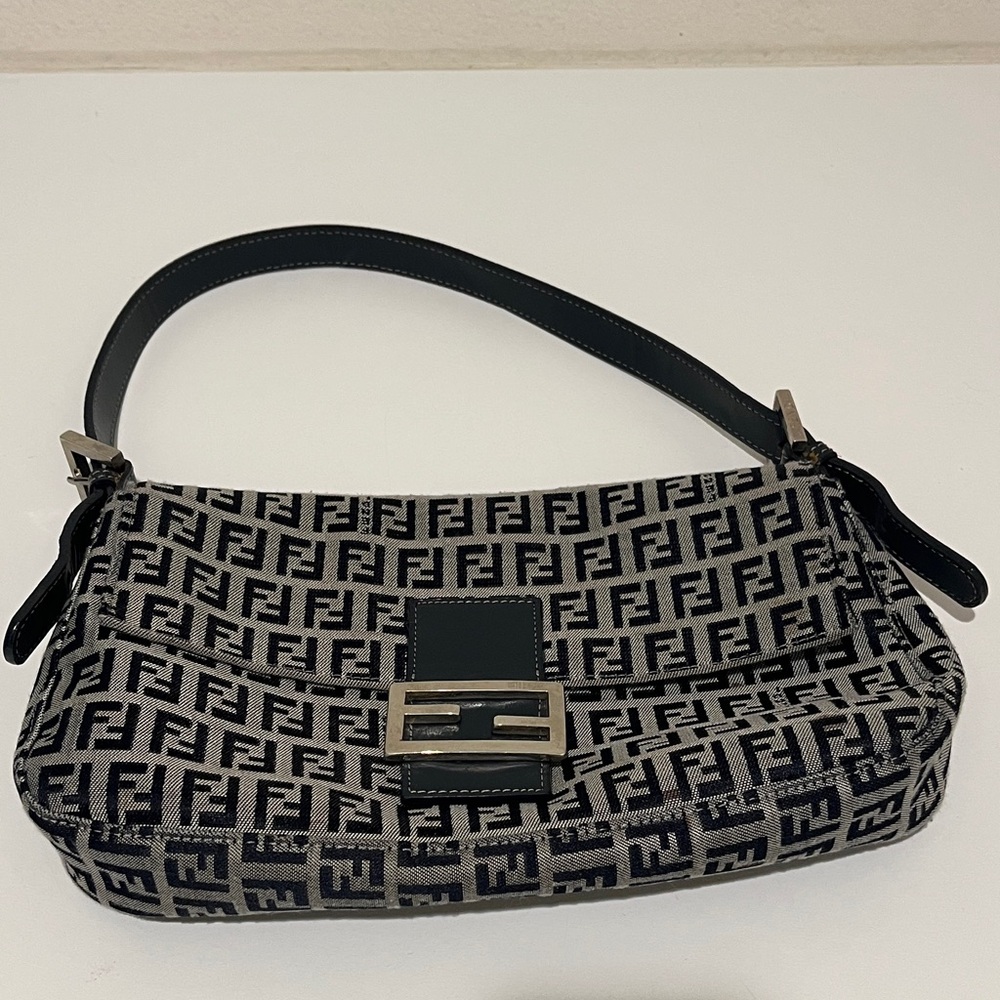 Vintage Fendi Monogram Baguette Shoulder Bag